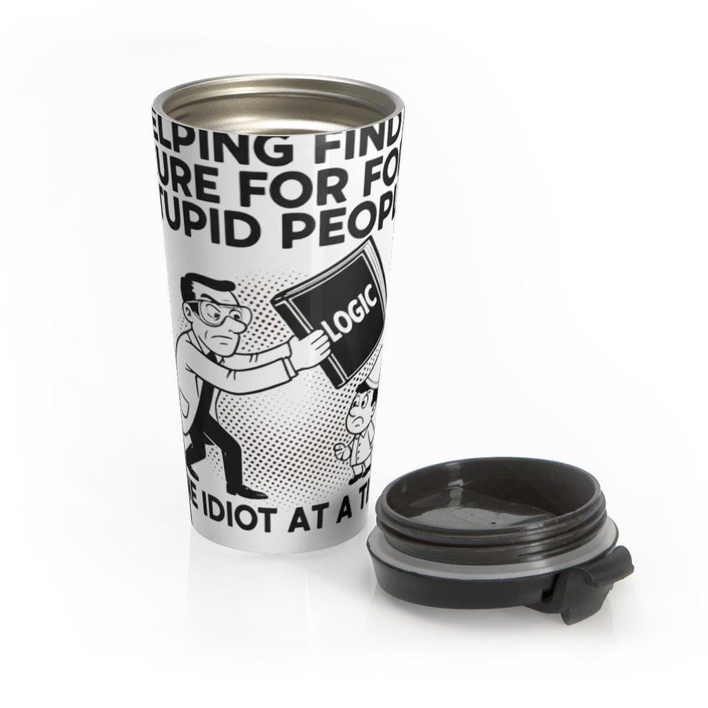 Funny Travel Mug, Coffee Tumbler with Lid, Humor Gift for Coworker, Insulated Cup with Sarcastic Quote, Office Desk Accessory