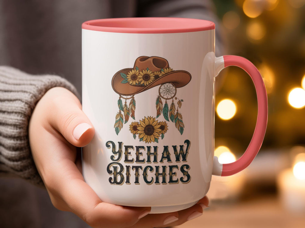 Yeehaw Bitches Mug, Western Theme Coffee Cup, Funny Cowboy Gift, Country Life, Unique Rustic Decor, Perfect for Coffee Lovers