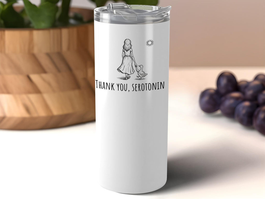 Thank You Serotonin Tumbler, Inspirational Quote Travel Mug, Mental Health Awareness Gift, Unique Coffee Cup, Motivational Drinkware