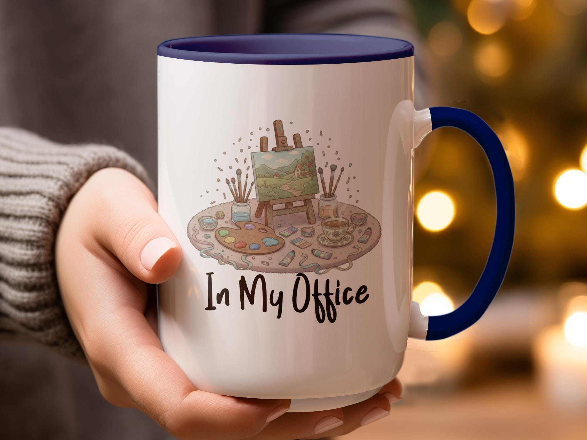 In My Office Coffee Mug, Unique Art Lover Gift, Colorful Painting Mug, Inspirational Office Decor, Customizable Office Mug