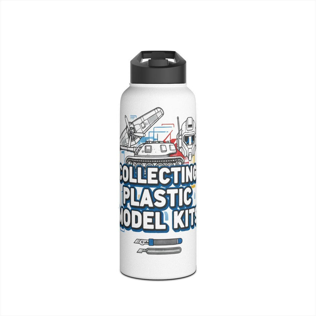 Collecting Plastic Model Kits Water Bottle, Model Building Enthusiast Gift, Hobbyist Hydration Bottle, Unique Modeler Present