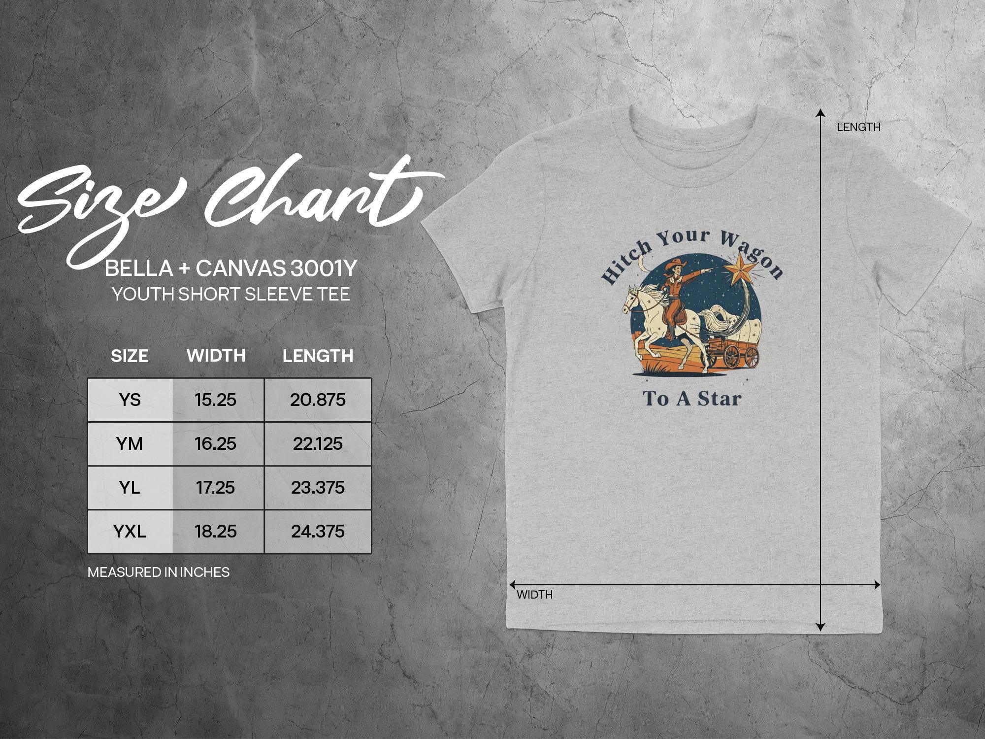 Hitch Your Wagon to a Star Youth Short Sleeve Tee, Inspirational Graphic T-Shirt for Kids, Trendy Motivational Shirt