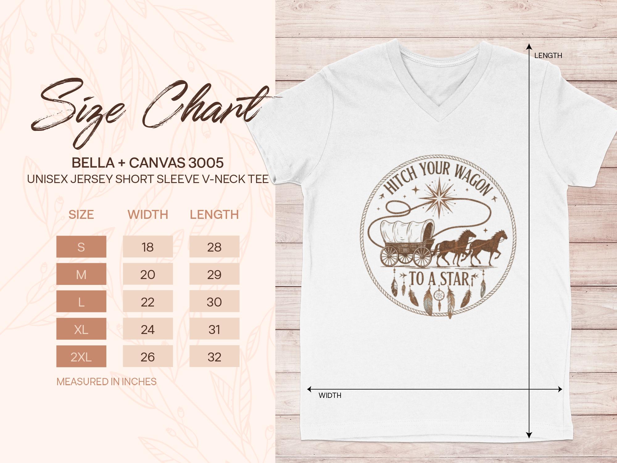 Hitch Your Wagon To A Star T Shirt, Vintage Inspired Unisex Tee, Western Graphic Shirt, Boho Style Short Sleeve V-Neck, Gift for Her