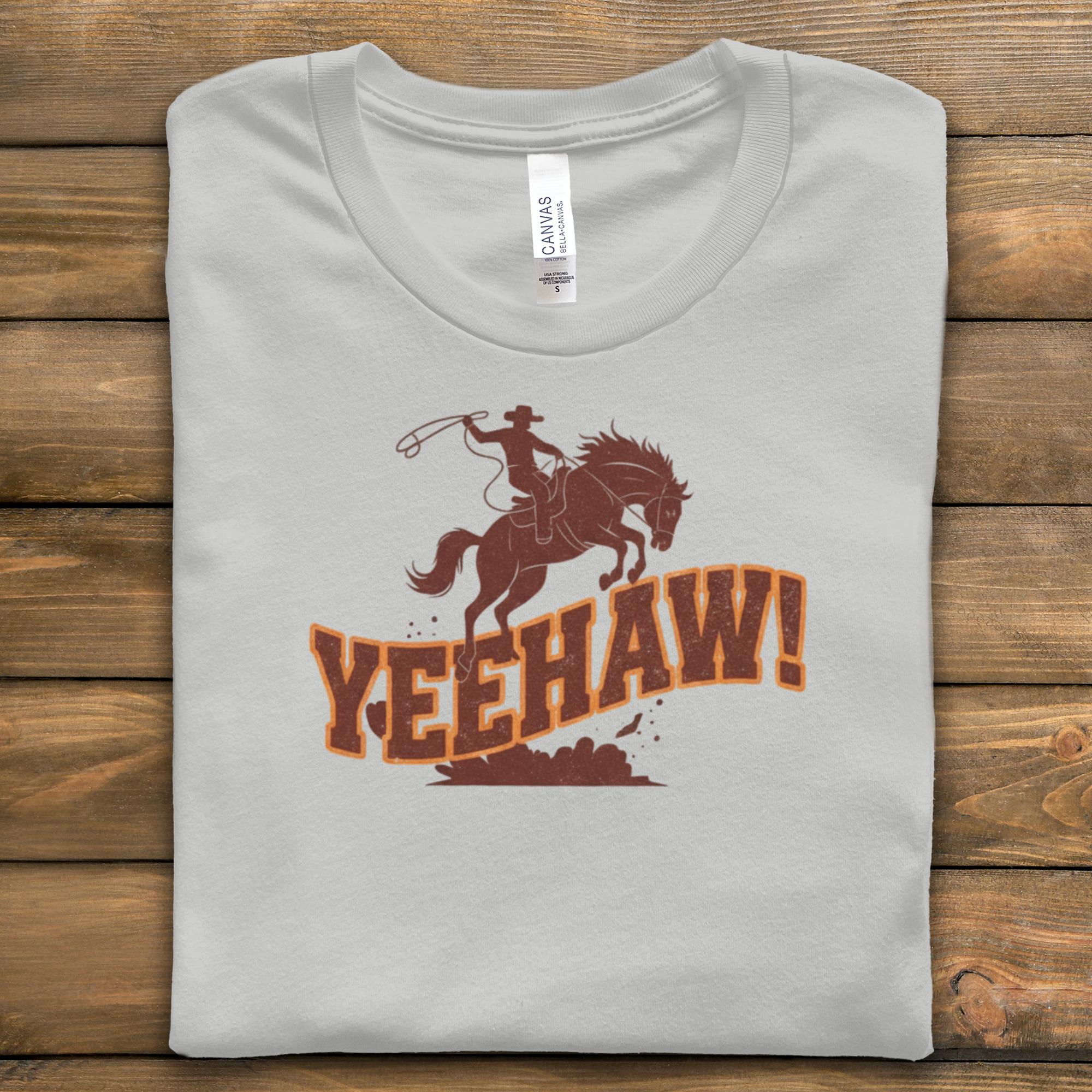 Yeehaw Cowboy T Shirt, Western Rodeo Tee, Country Music Shirt, Vintage Graphic Tee, Gift For Cowboy Lovers, Southern Style Top