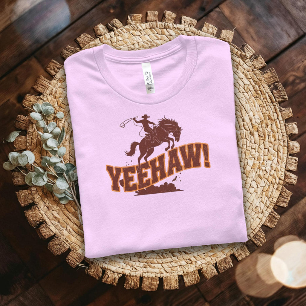 Yeehaw Cowboy T-Shirt, Funny Western Shirt, Country Cowboy Graphic Tee, Rodeo Themed T-Shirt, Rustic Western Style Top