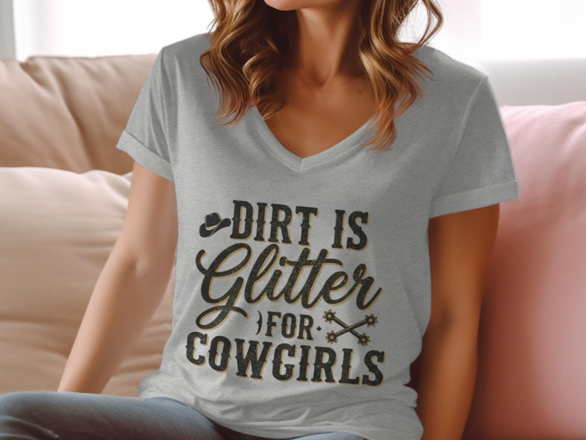 Dirt is Glitter Cowgirls T-Shirt, Country Girl Shirt, Western Shirt, Rodeo T-shirt, Funny Cowgirl Tee, Gift for Cowgirl, Girl Power Shirt