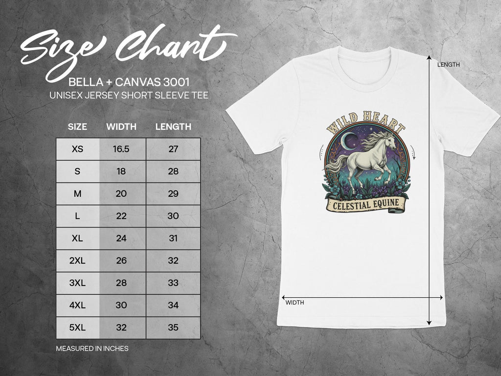 Wild Heart Celestial Equine T-Shirt, Horse Lover Tee, Unique Graphic T Shirt, Artistic Animal Tee, Nature Inspired Shirt, Trending Design