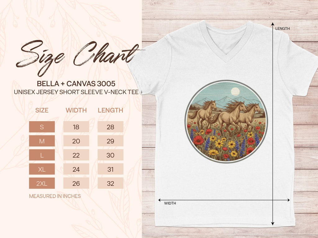 Horses T-Shirt, Wild Horses, Running Horses, Flower Field Shirt, Nature Shirt, Animal Shirt, Graphic Tee, Vintage Horses Tee