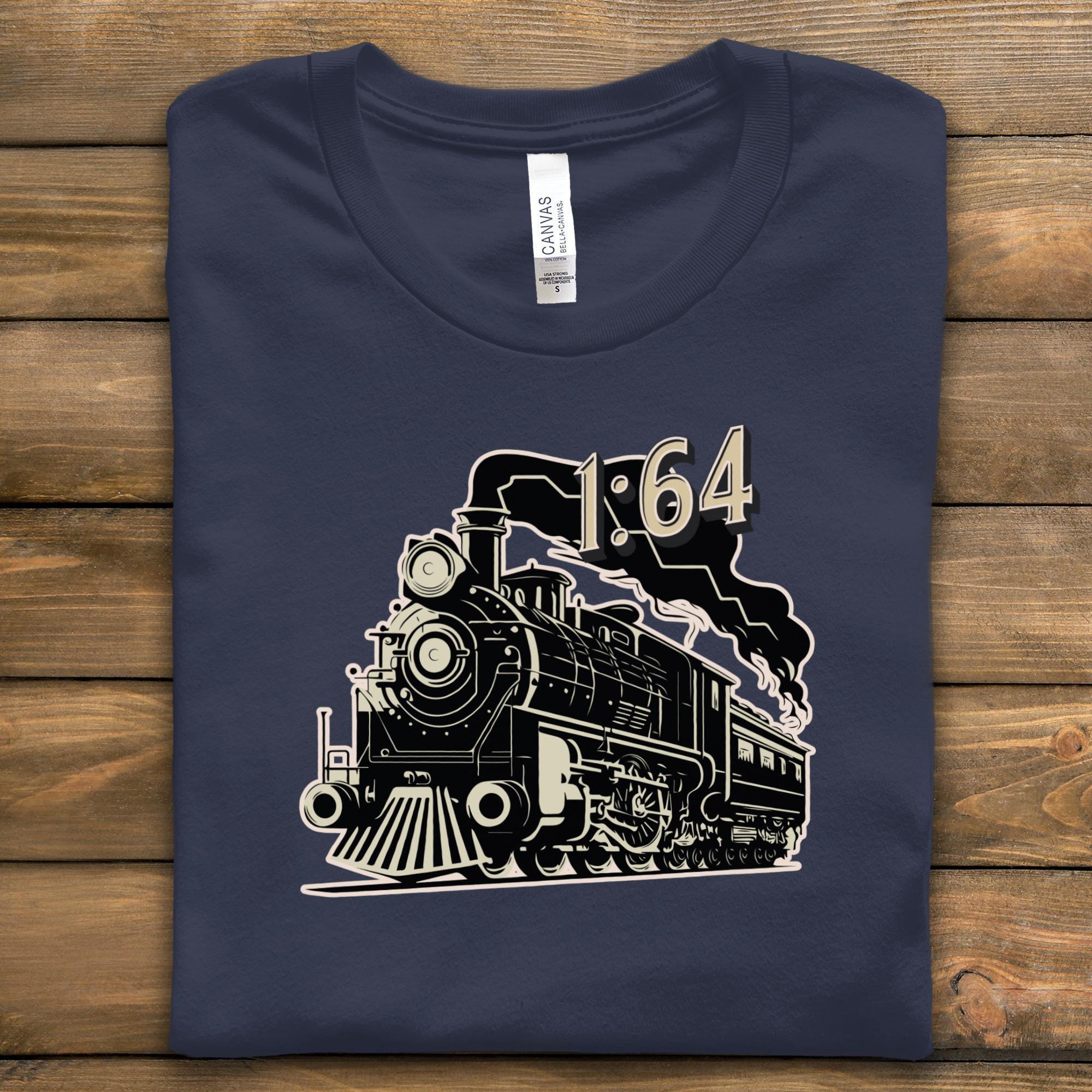 Steam Train 164 T-Shirt, Sweatshirt, Hoodie, Vintage Train Tee, Antique Locomotive Shirt, Railroad Fan Gift, Old Train Lover Present, Train