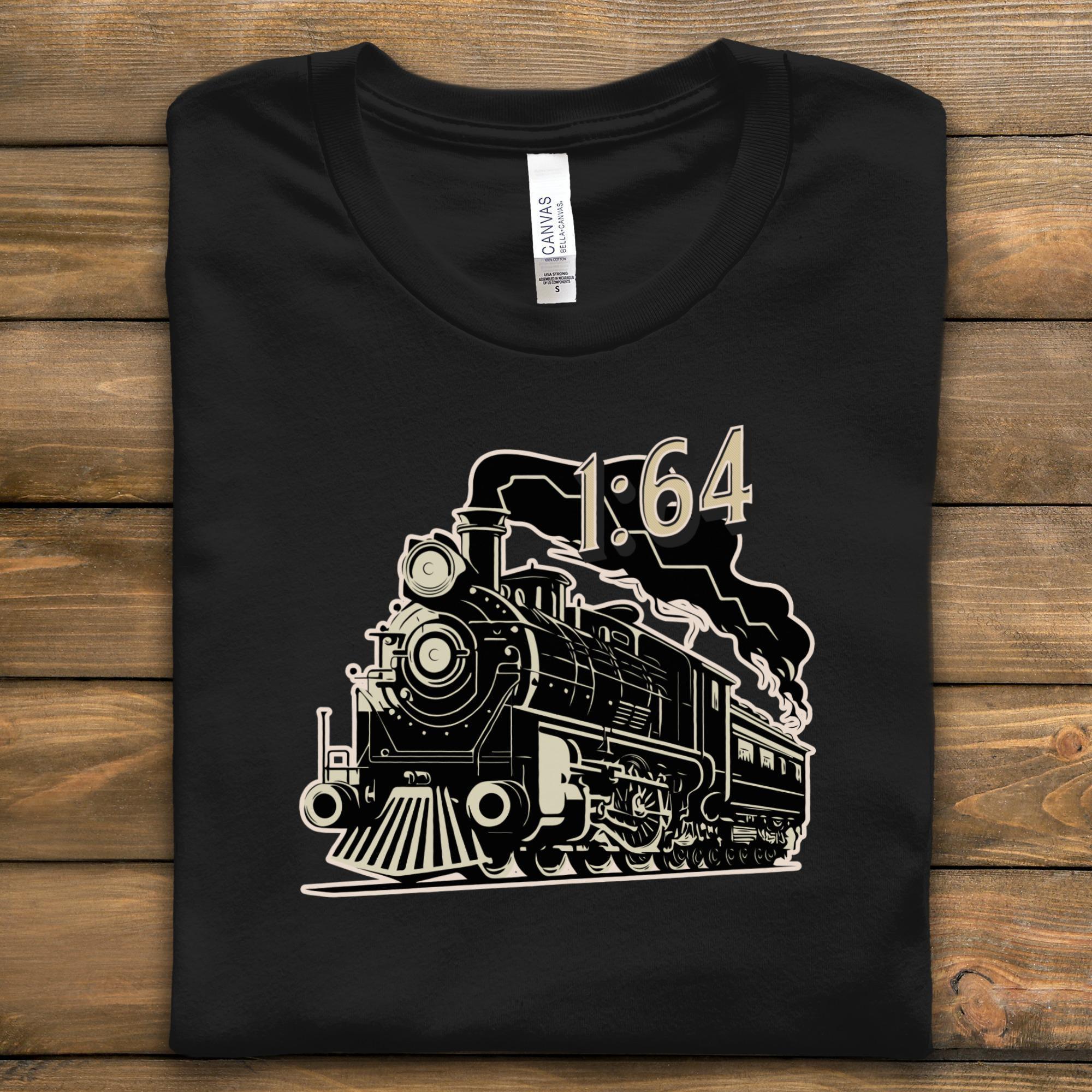Steam Train 164 T-Shirt, Sweatshirt, Hoodie, Vintage Train Tee, Antique Locomotive Shirt, Railroad Fan Gift, Old Train Lover Present, Train
