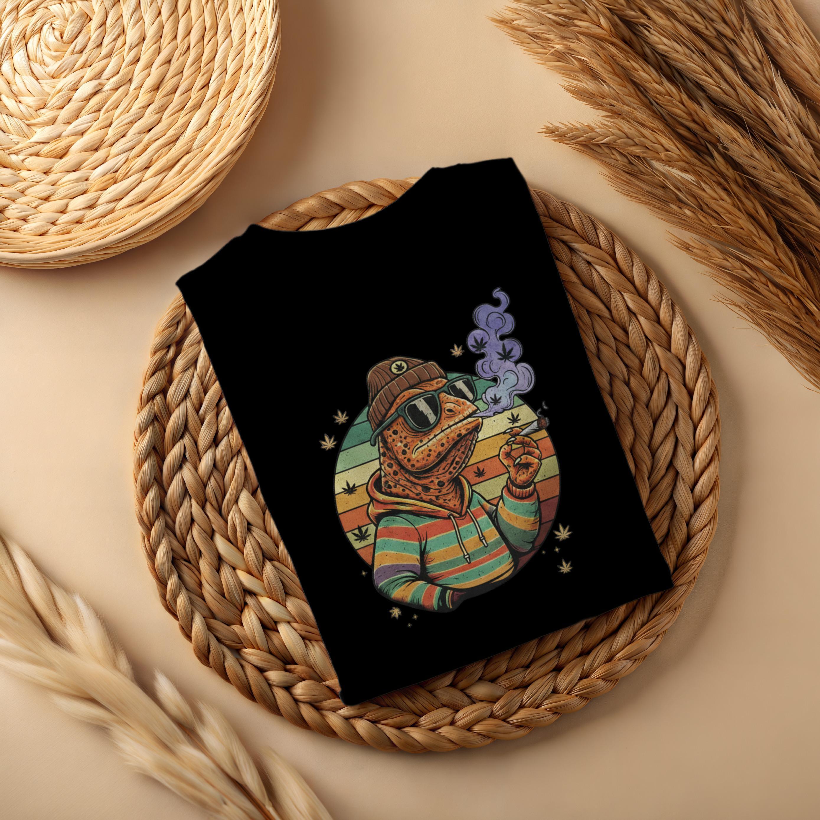 Vintage Retro Frog Smoking T-Shirt, Cool Frog Graphic Tee, Unique Frog Lover Shirt, Quirky Frog Design, Fun Animal Shirt