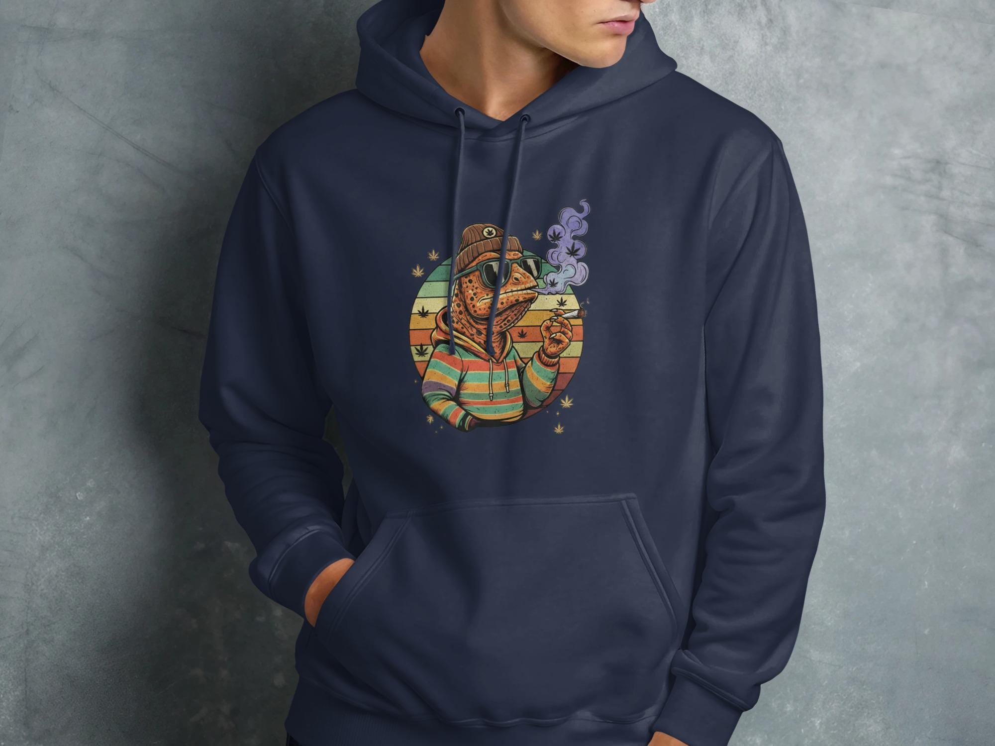 Psychedelic Cat Hoodie, Cool Graphic Sweatshirt, Unique Gift Idea, Trendy Streetwear Pullover, Cozy Casual Wear, Unisex Fashion