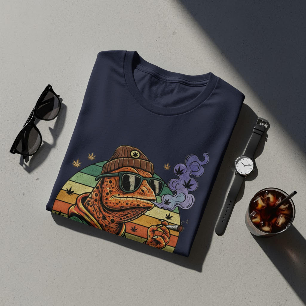 Retro Cool Frog T-Shirt, Vintage-Inspired Smoking Frog Shirt, 80s Style Graphic Tee, Unique Funky Frog Design, Fun Casual Wear