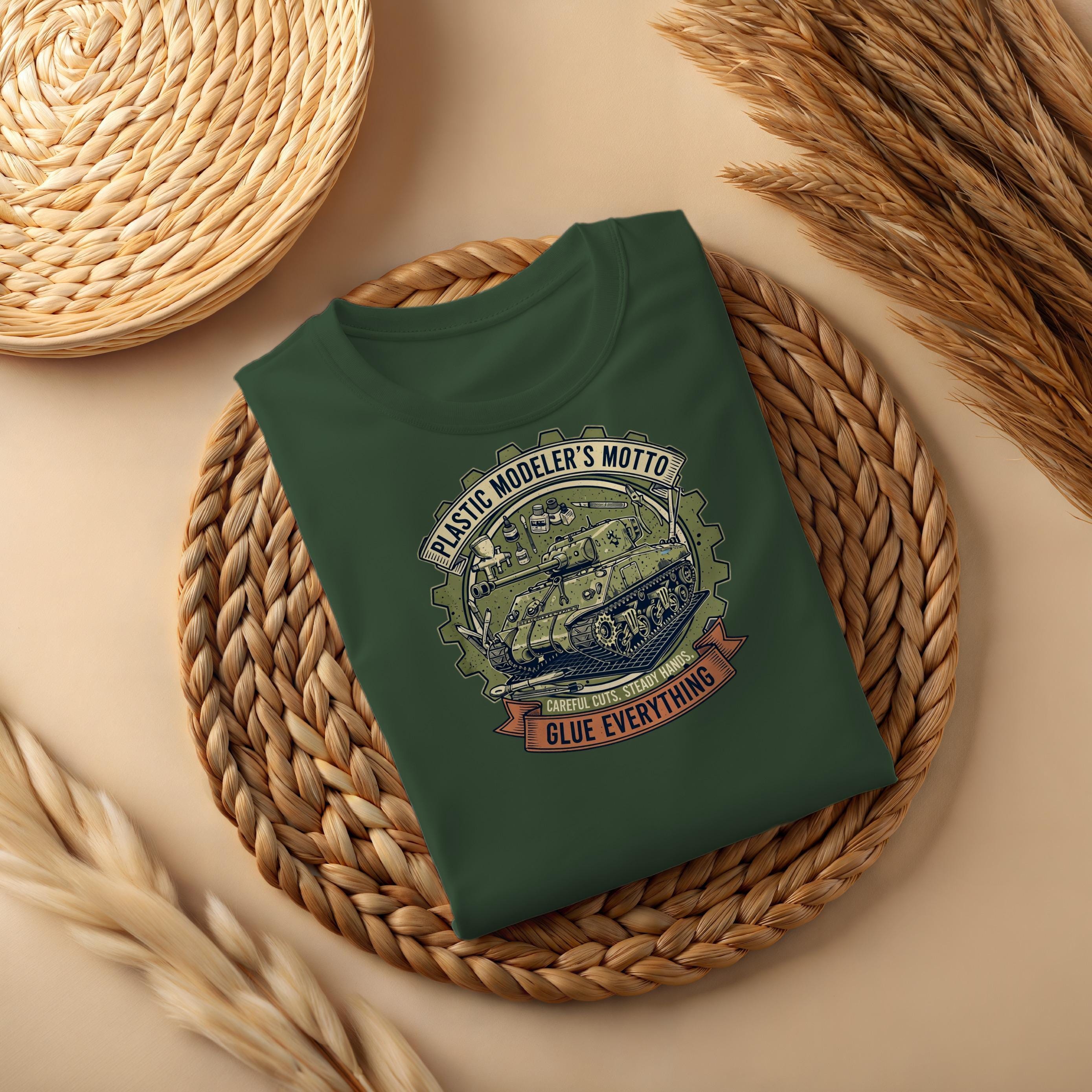 Plastic Modelers Motto T-Shirt, Glue Everything Tank Top, Model Kit Enthusiast Tee, Hobbyist Gift Shirt, Scale Modeler Apparel