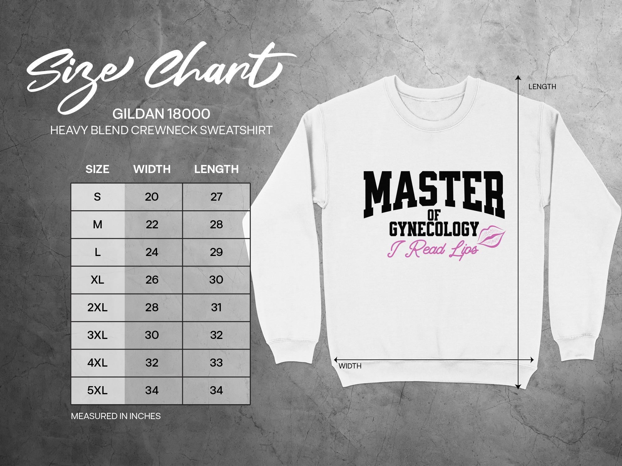 Master of Gynecology I Read Lips Sweatshirt, Funny Medical Shirt for Doctors, Humorous Gift for Gynecologists, Medical Apparel