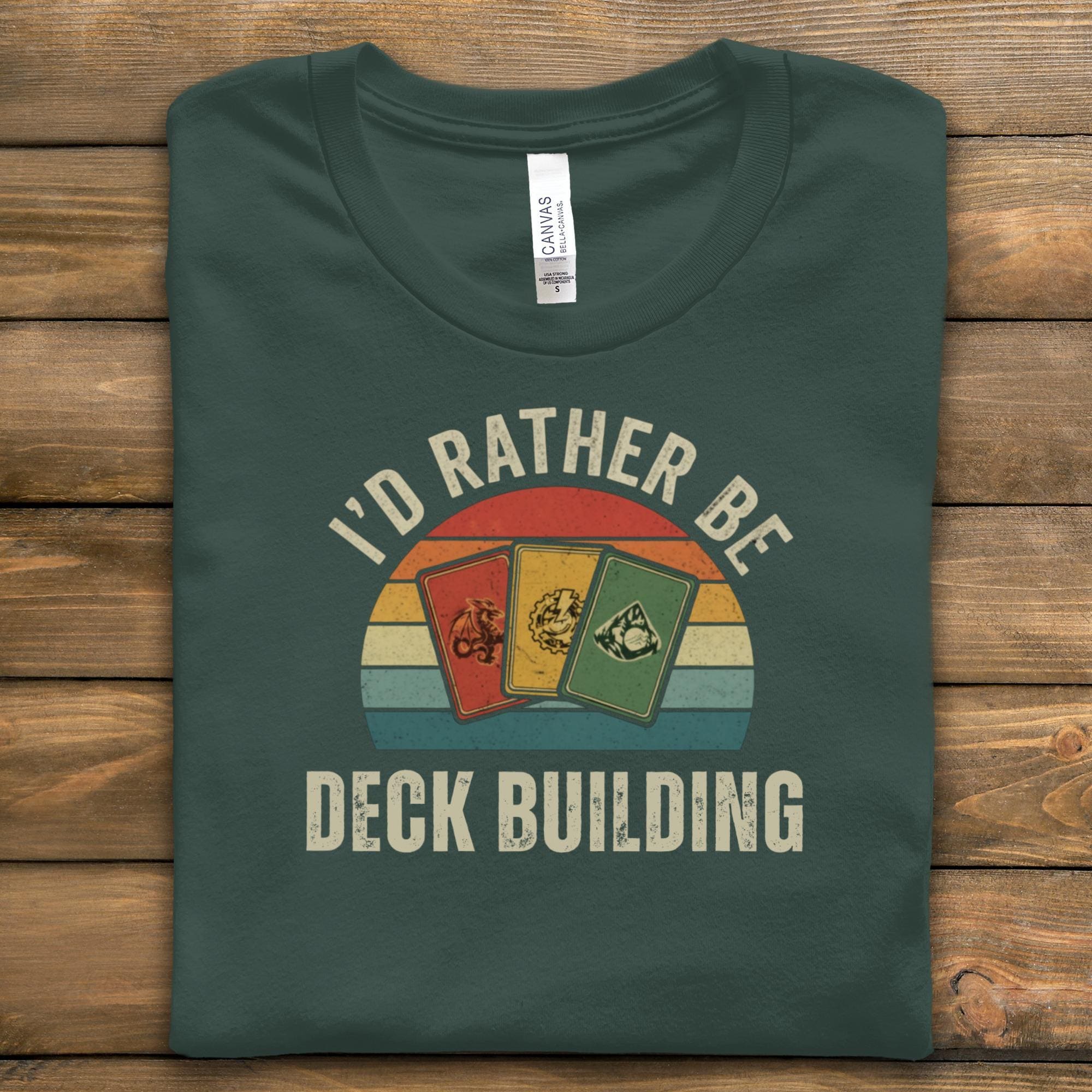 I'd Rather Be Deck Building Shirt, Board Game Lover Gift, Gamer Tee, Vintage Style Gaming Apparel, Gift for Gamers, Unisex T-Shirt