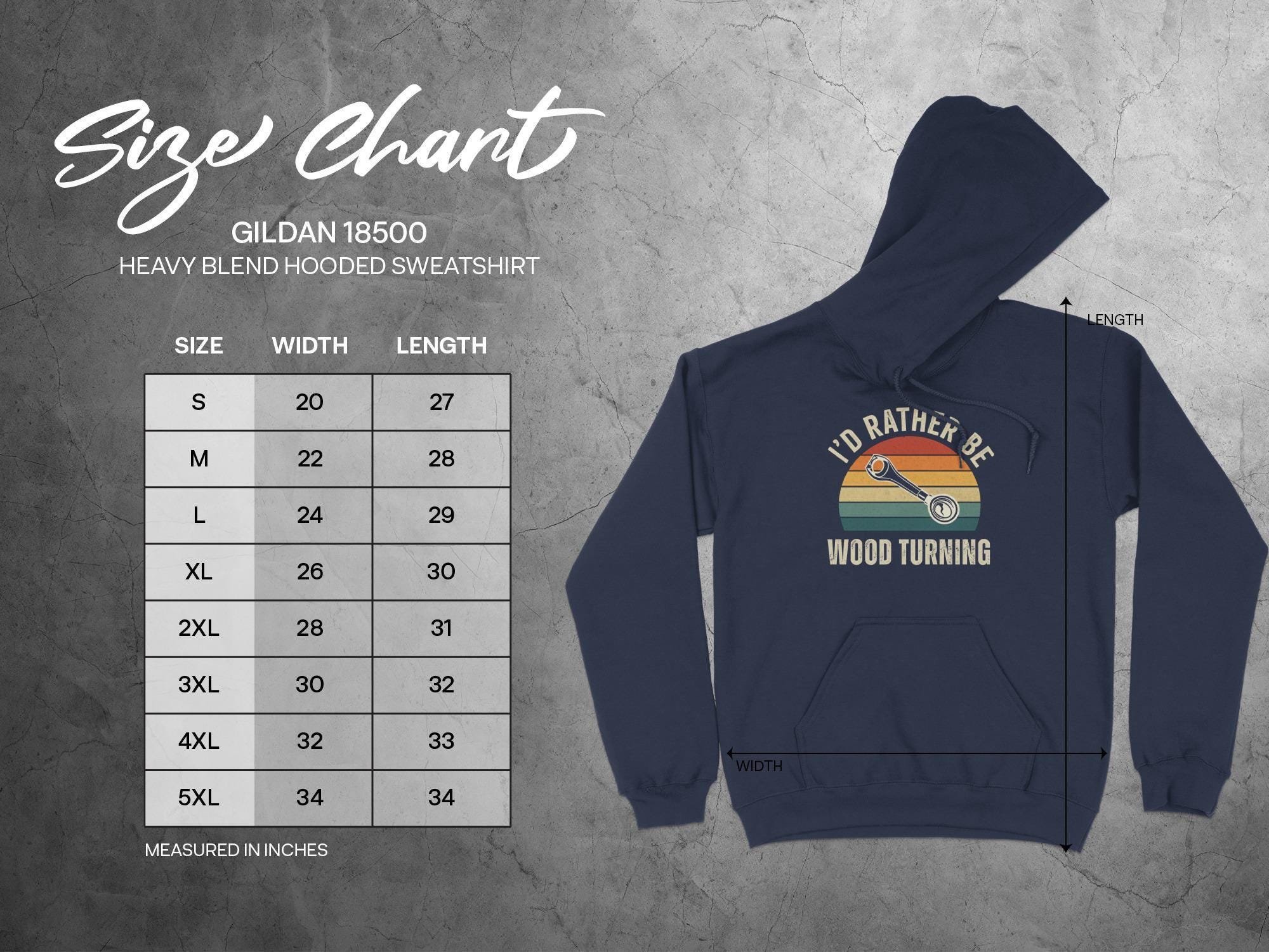 Woodturning Hoodie I'd Rather Be Wood Turning Sweatshirt Gildan 18500 Unisex Heavy Blend Hooded Top Woodworker Gift