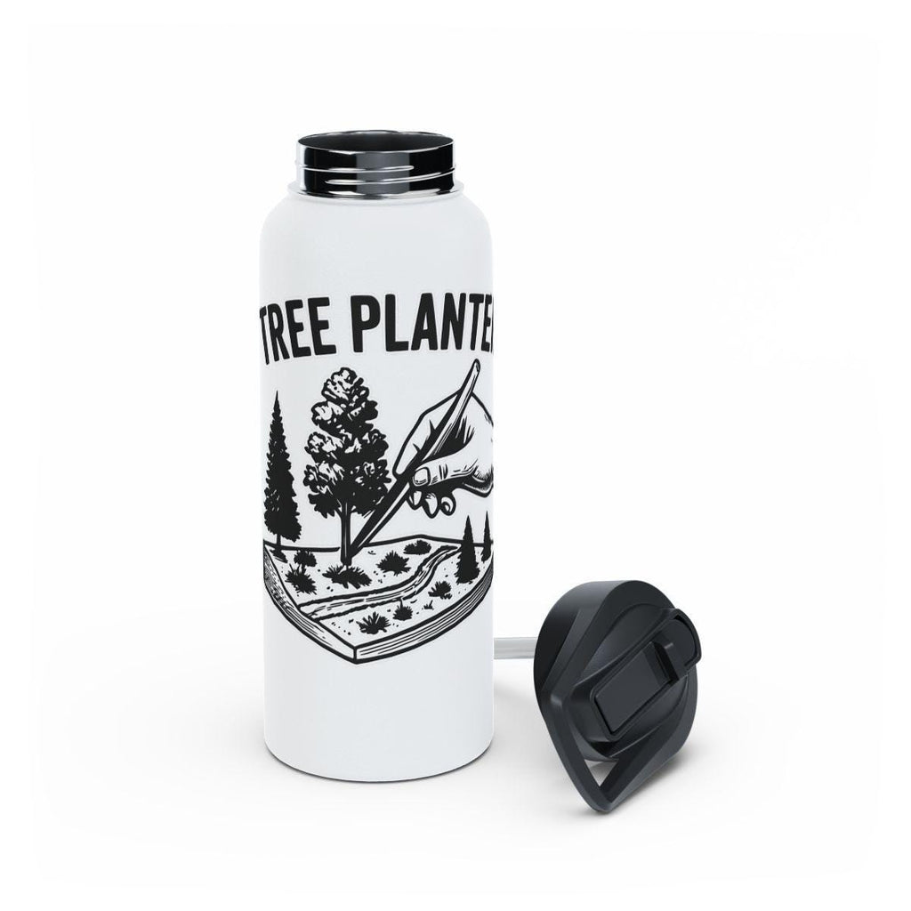Tree Planter Water Bottle, Tree Planter Gift, Environmentalist Bottle, Eco-Friendly Drinkware, Arborist Water Bottle, Nature Lover Flask