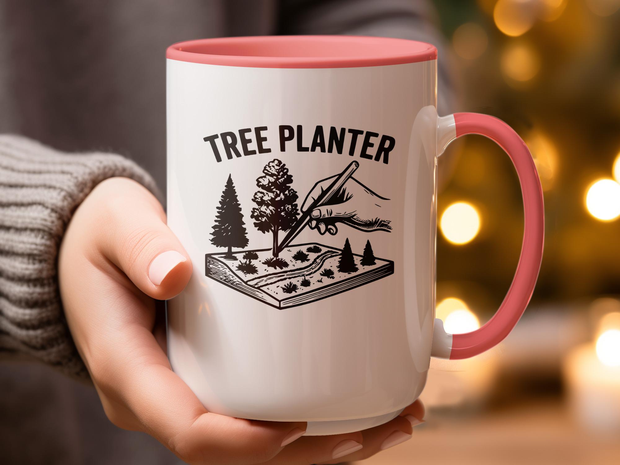 Tree Planter Mug, Gardening Enthusiast Gift, Tree Lover Coffee Cup, Nature Conservation Present, Forest Planter Ceramic Mug