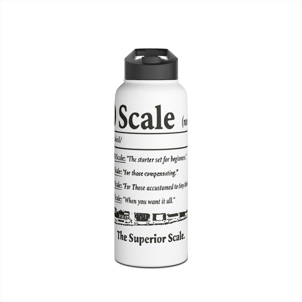 Train Scale Definition Water Bottle, Funny Model Train Enthusiast Gift, Railroading Hobby Accessory, Unique Train Lover Present