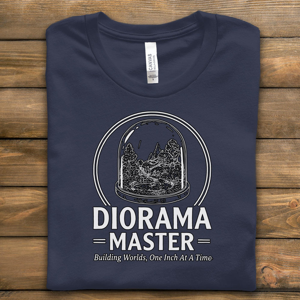 Diorama Master T-Shirt, Building Worlds Shirt, One Inch At A Time, Hobbyist Gift Tee, Scenic Artist Apparel, Model Maker Clothing