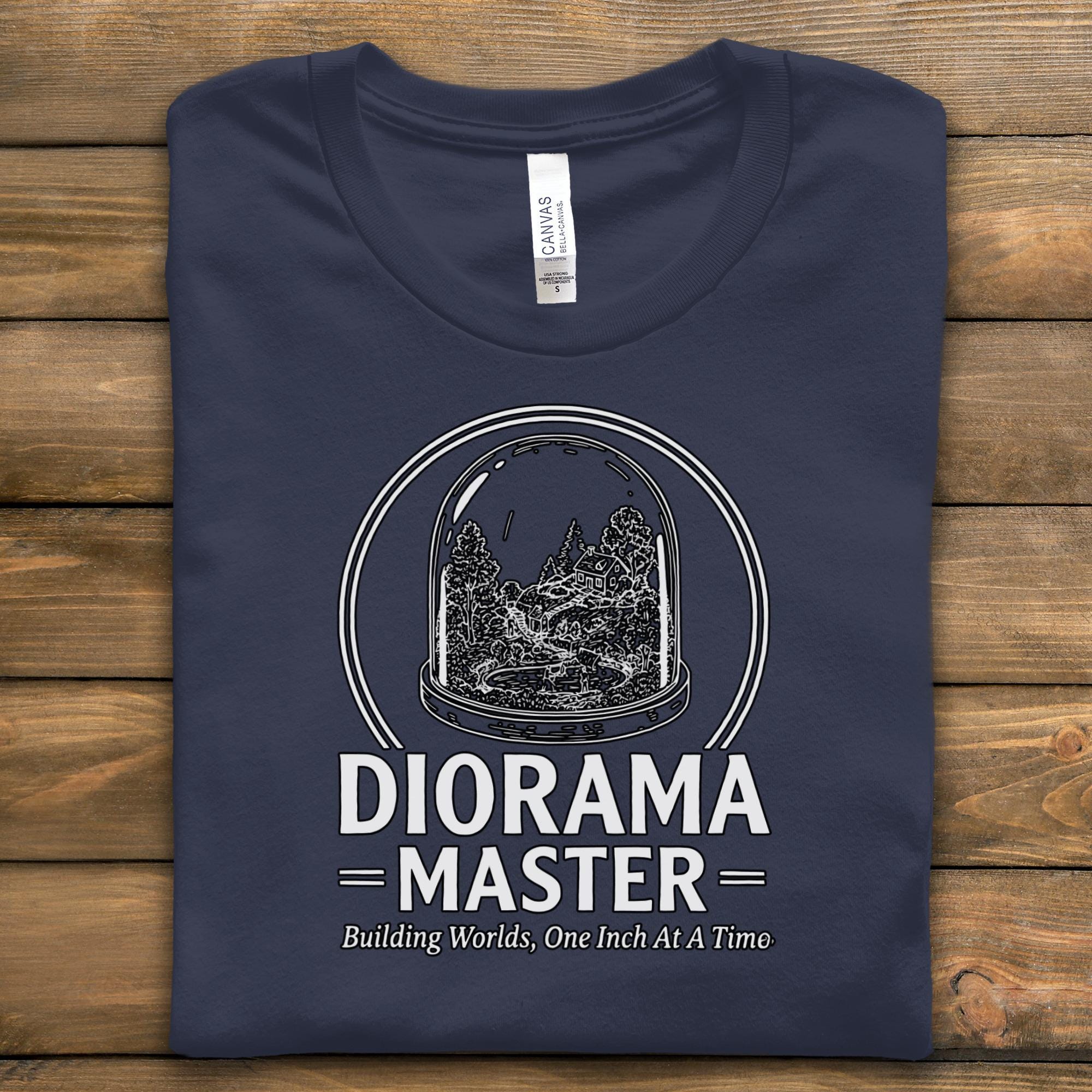 Diorama Master T-Shirt, Building Worlds Shirt, One Inch At A Time, Hobbyist Gift Tee, Scenic Artist Apparel, Model Maker Clothing