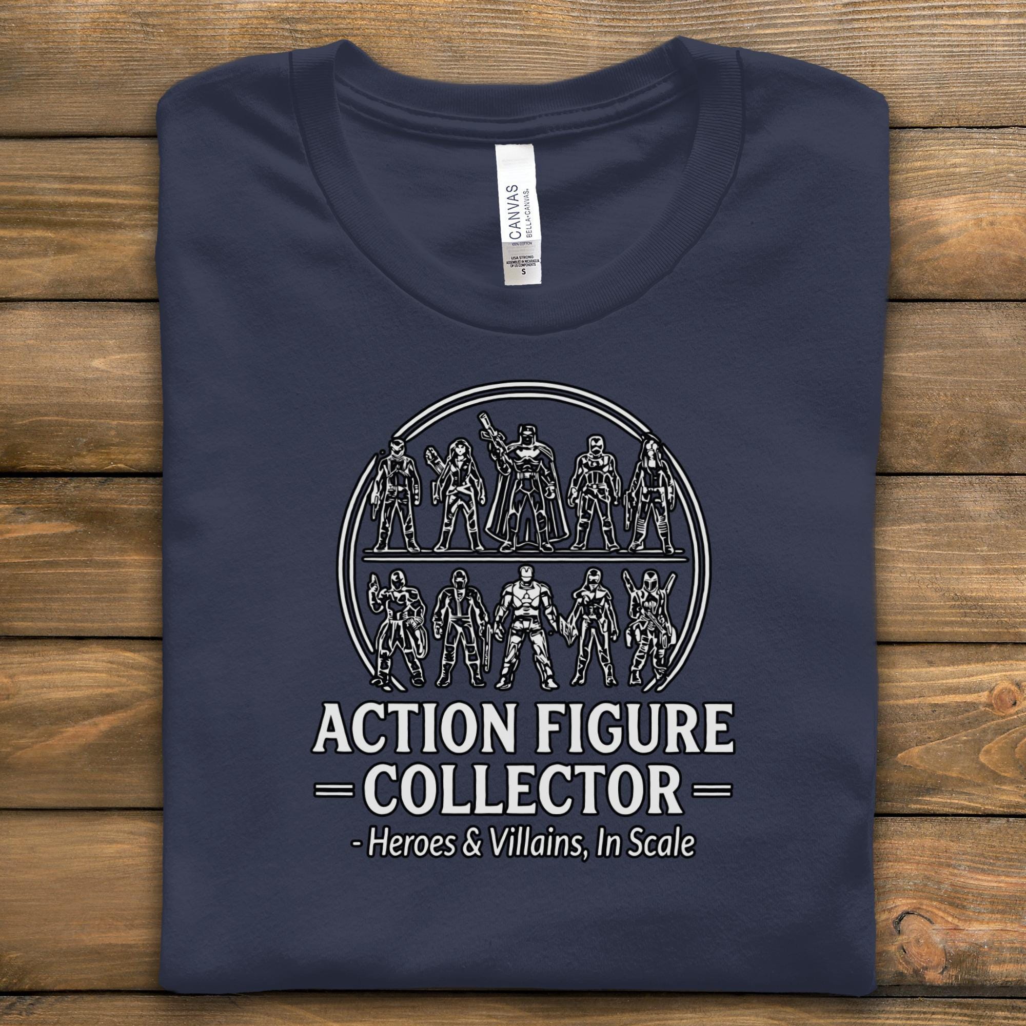 Action Figure Collector Shirt, Heroes and Villains, Gift for Collectors, Collectibles Tee, Nerdy Gifts, Fan Merchandise, Geek Fashion