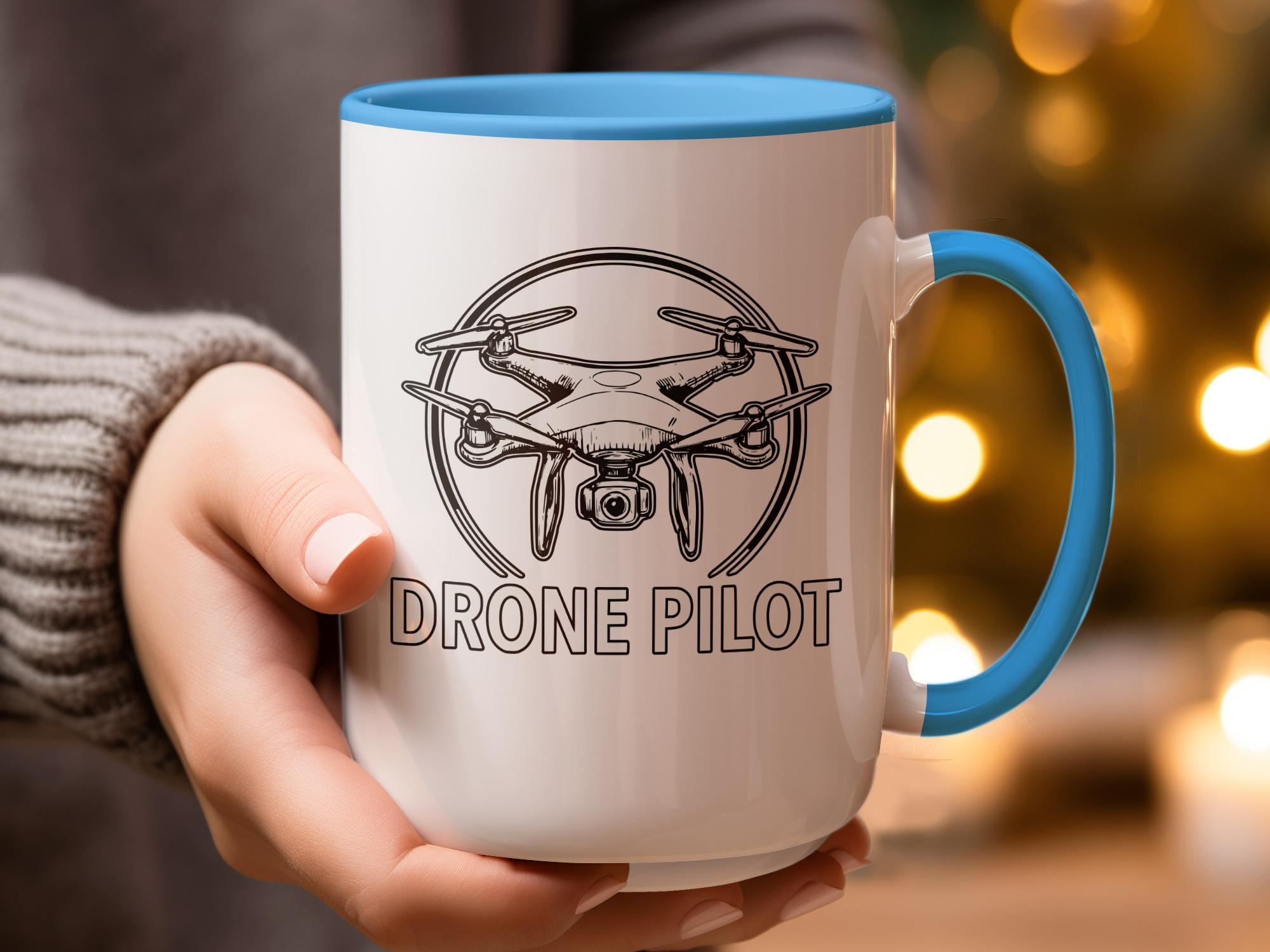 Drone Pilot Mug, Drone Enthusiast Gift, Drone Lover Coffee Cup, Remote Control Drone Mug, Unique Drone Operator Gift, Pilot Mug