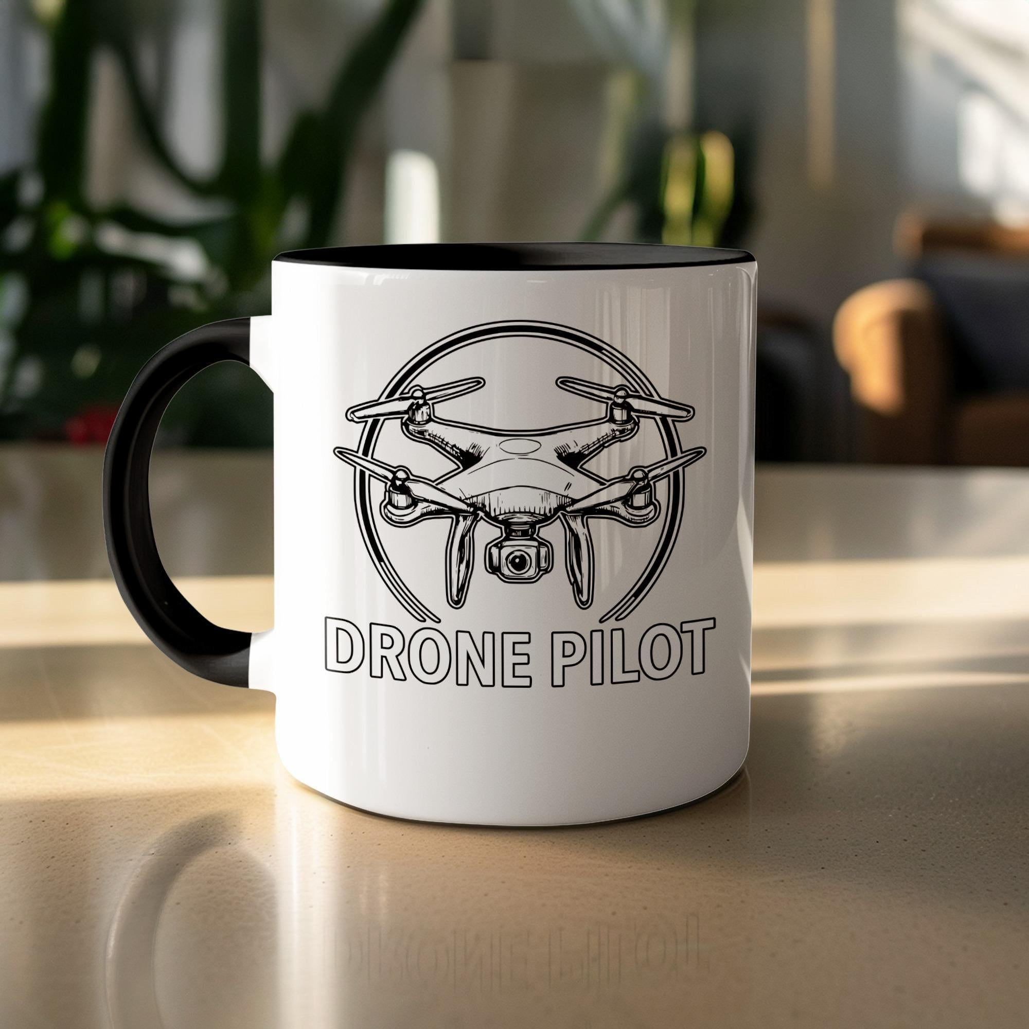 Drone Pilot Mug, Drone Enthusiast Gift, Drone Operator Coffee Cup, Drone Lover Present, Unique Drone Gear, Drone Hobbyist Mug
