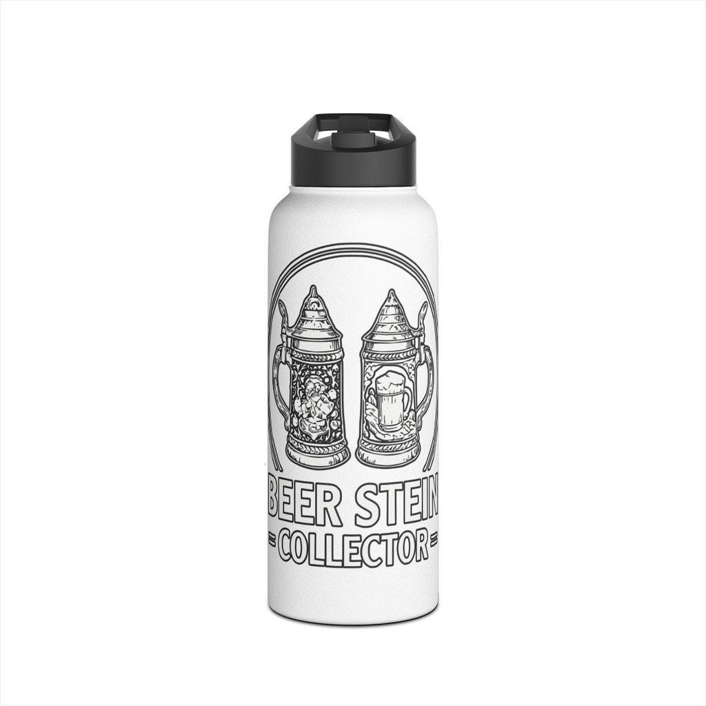 Beer Stein Collector Water Bottle, Stainless Steel Insulated Bottle, Beer Mug Design, Travel Tumbler, Gift for Beer Lovers