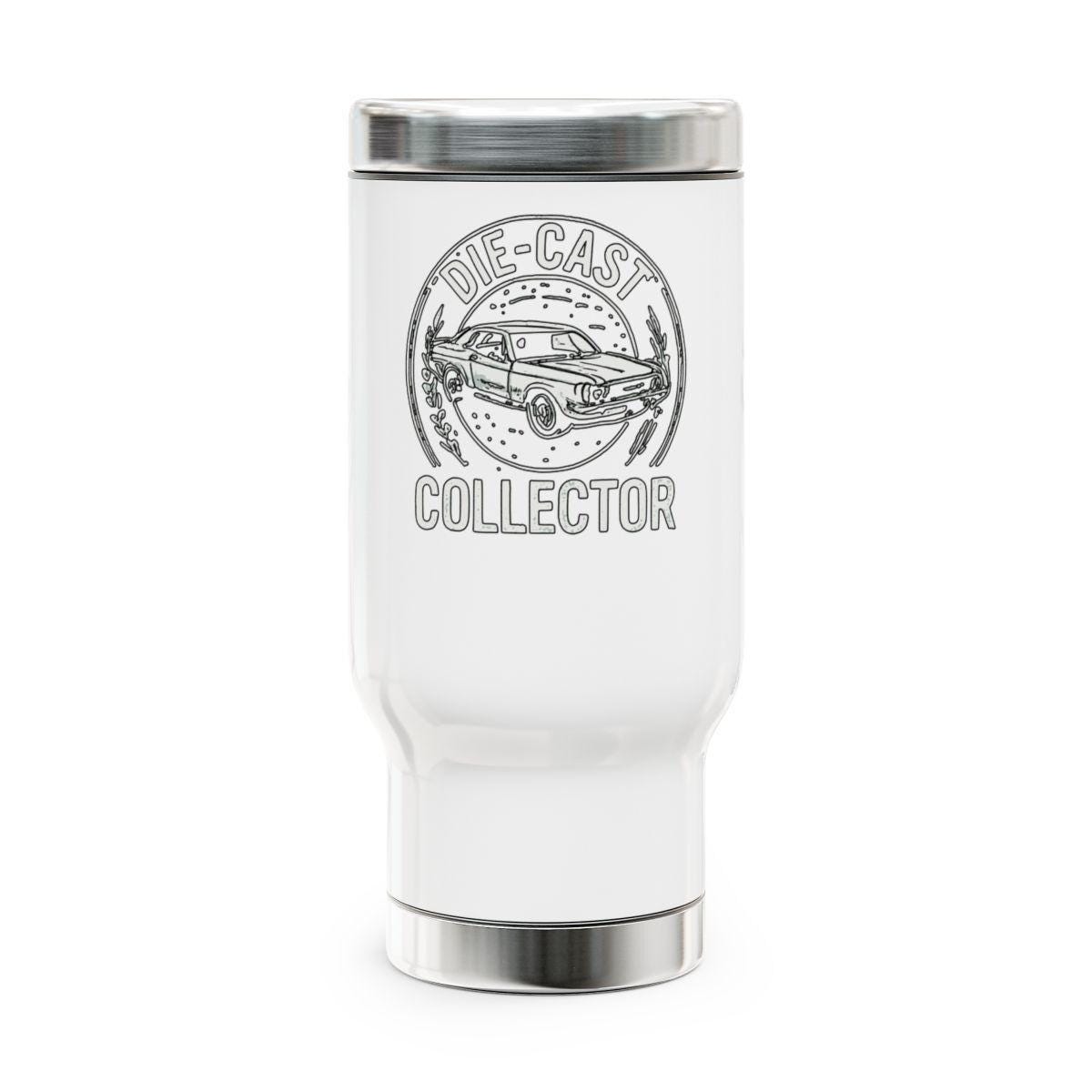 Die Cast Collector Travel Mug, Classic Car Enthusiast Gift, Stainless Steel Tumbler for Hot and Cold Drinks, Vintage Car Lover Cup