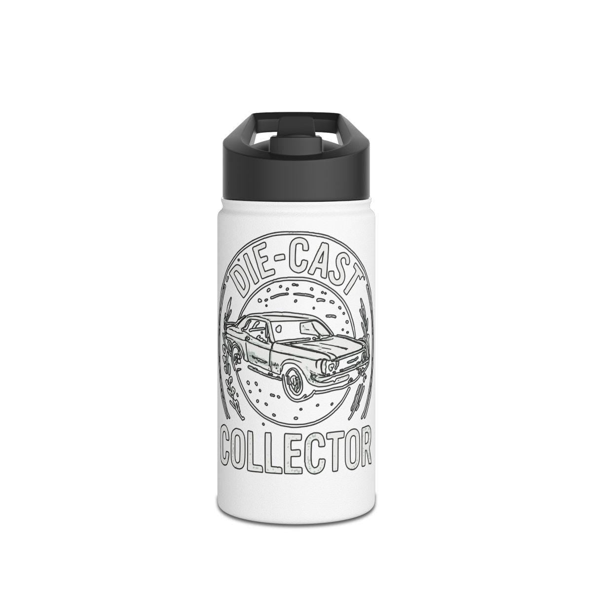 Die-Cast Collector Car Design Water Bottle, Custom Car Enthusiast Gift, Classic Car Lover Accessory, Unique Travel Mug, Hot Rod Flask