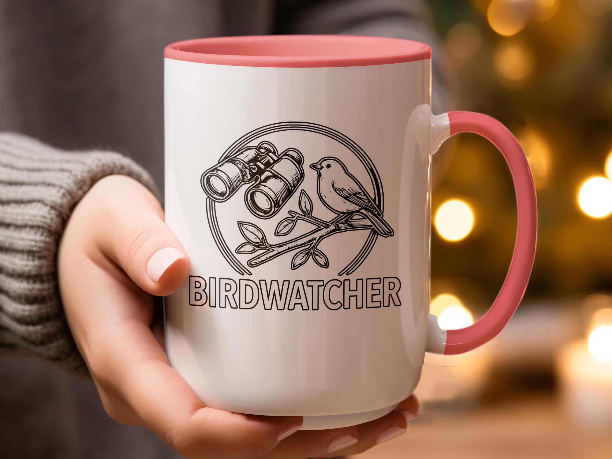 Birdwatcher Mug, Bird Watching Coffee Cup, Nature Lover Gift, Bird Enthusiast Present, Unique Birdwatching Accessory, Binoculars and Bird