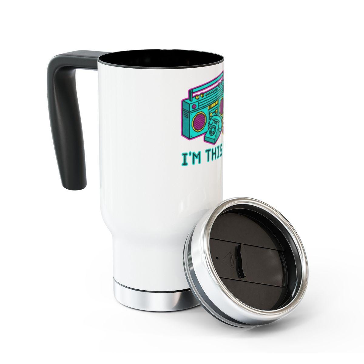 Retro Camera Design Travel Mug, Funny Travel Tumbler Gift, Portable Coffee Cup, Stainless Steel Insulated Coffee Mug