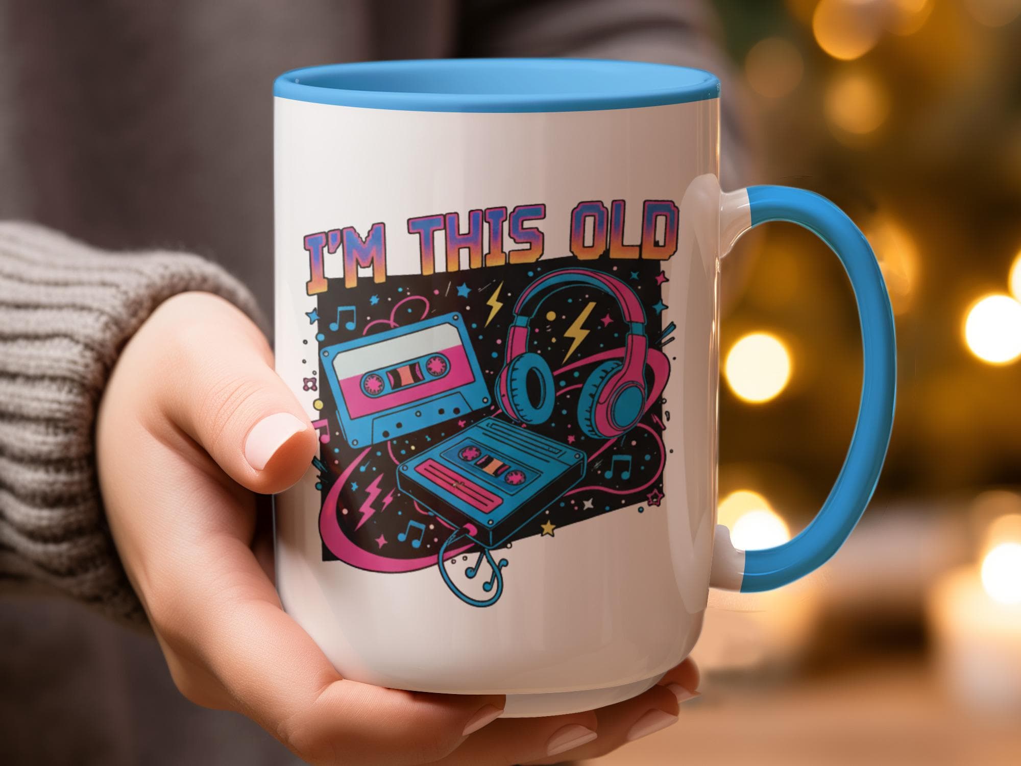 Retro Cassette Tape Mug, Nostalgic Coffee Cup, Fun Music Lover Gift, Vintage Design Drinkware, I'm This Old, 80s 90s Throwback