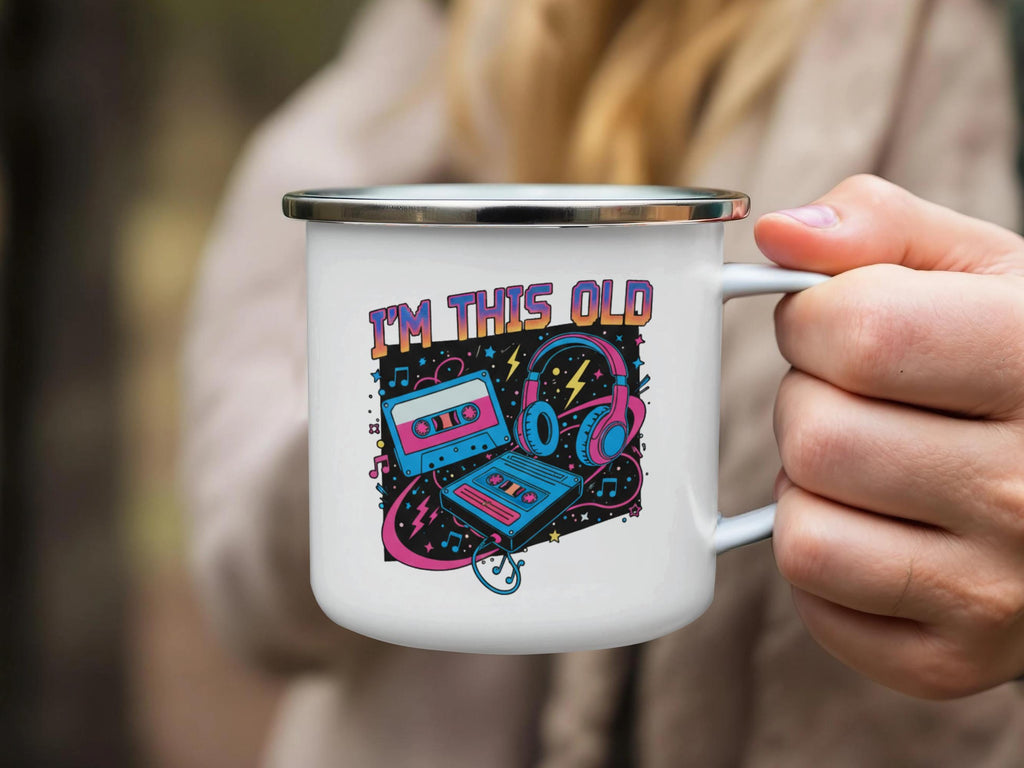 Retro cassette tape design mug, funny nostalgic coffee cup, gift for music lovers, vintage cassette mug, unique coffee mugs