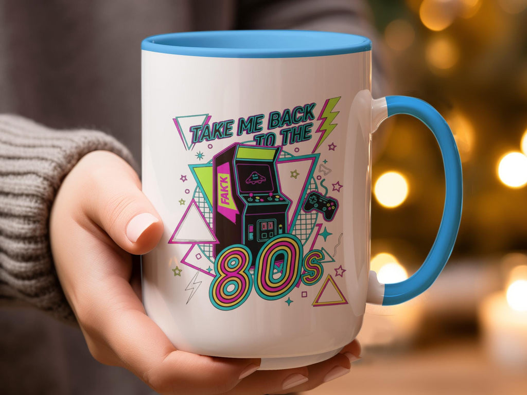 Retro 80s Arcade Coffee Mug, Vintage Gamer Gift, 80s Nostalgia Mug, Fun Retro Games Design, Unique 80s Themed Cup