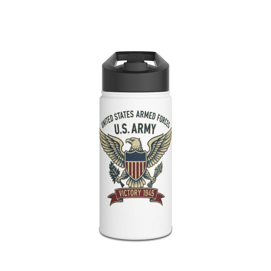 Vintage US Army Victory 1945 Water Bottle, Military Enthusiast Gift, Patriotic Travel Mug, Reusable Drinkware, Armed Forces Flask