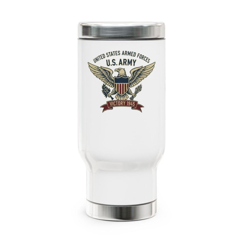US Army travel mug, military coffee tumbler, patriotic drinkware, veteran gift, Armed Forces, insulated travel cup