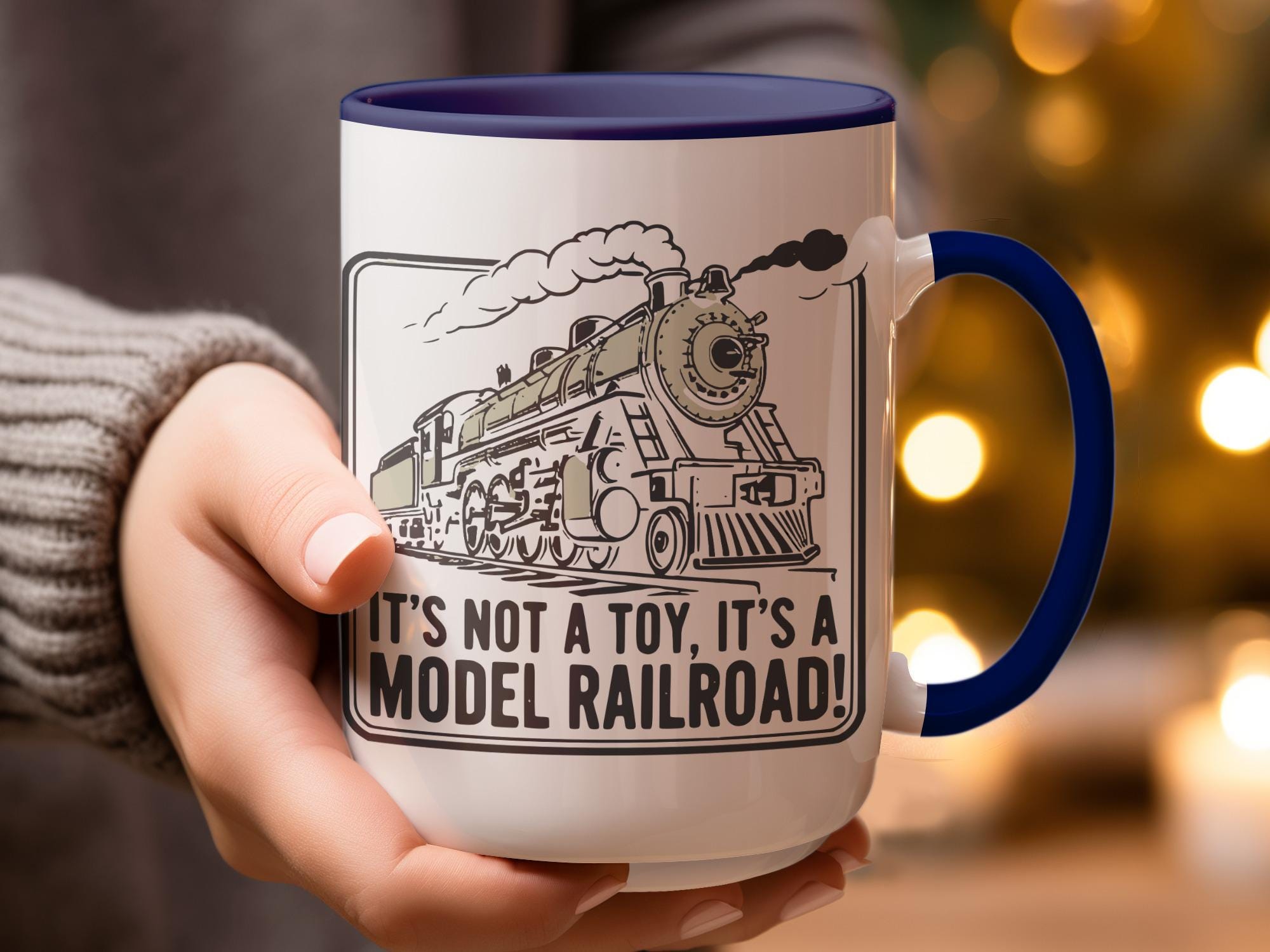 Model Railroad Mug, It's Not a Toy It's a Model Railroad Mug, Train Enthusiast Gift, Train Lover Coffee Mug, Vintage Train Cup