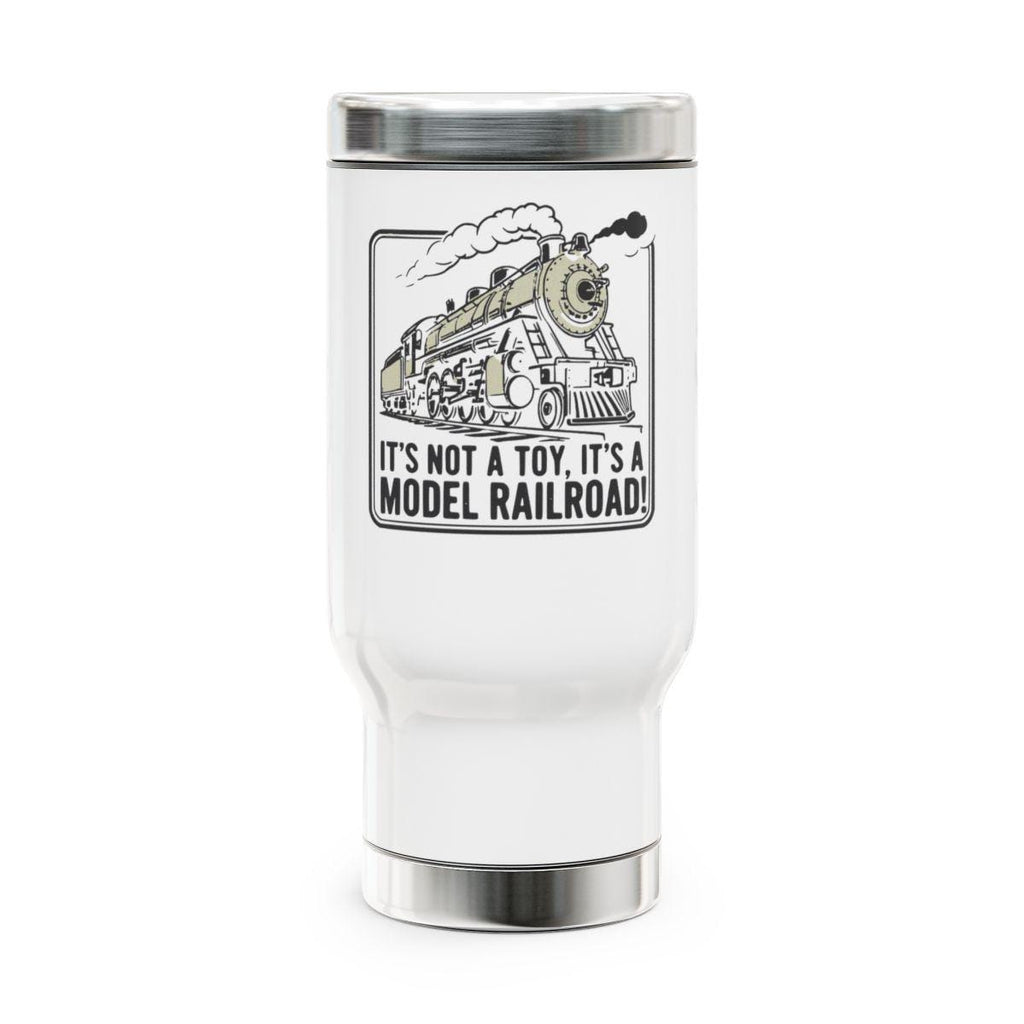 Funny Model Railroad Travel Mug, Train Enthusiast Gift, Train Lover Tumbler, Railway Hobbyist Present, Model Train Accessory