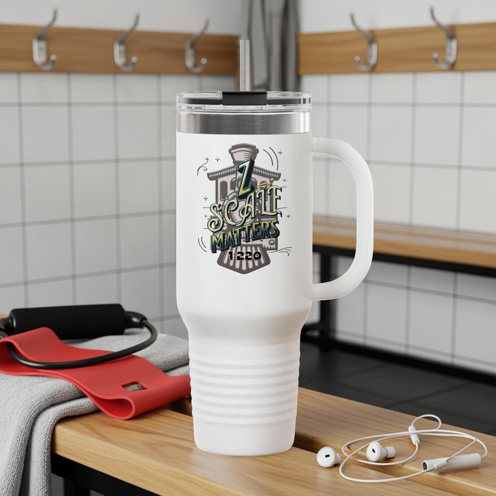 Z Scale Matters Travel Mug, Insulated Coffee Cup, Train Enthusiast Gift, Unique Train Lover Mug, Railway Hobbyist Tumbler