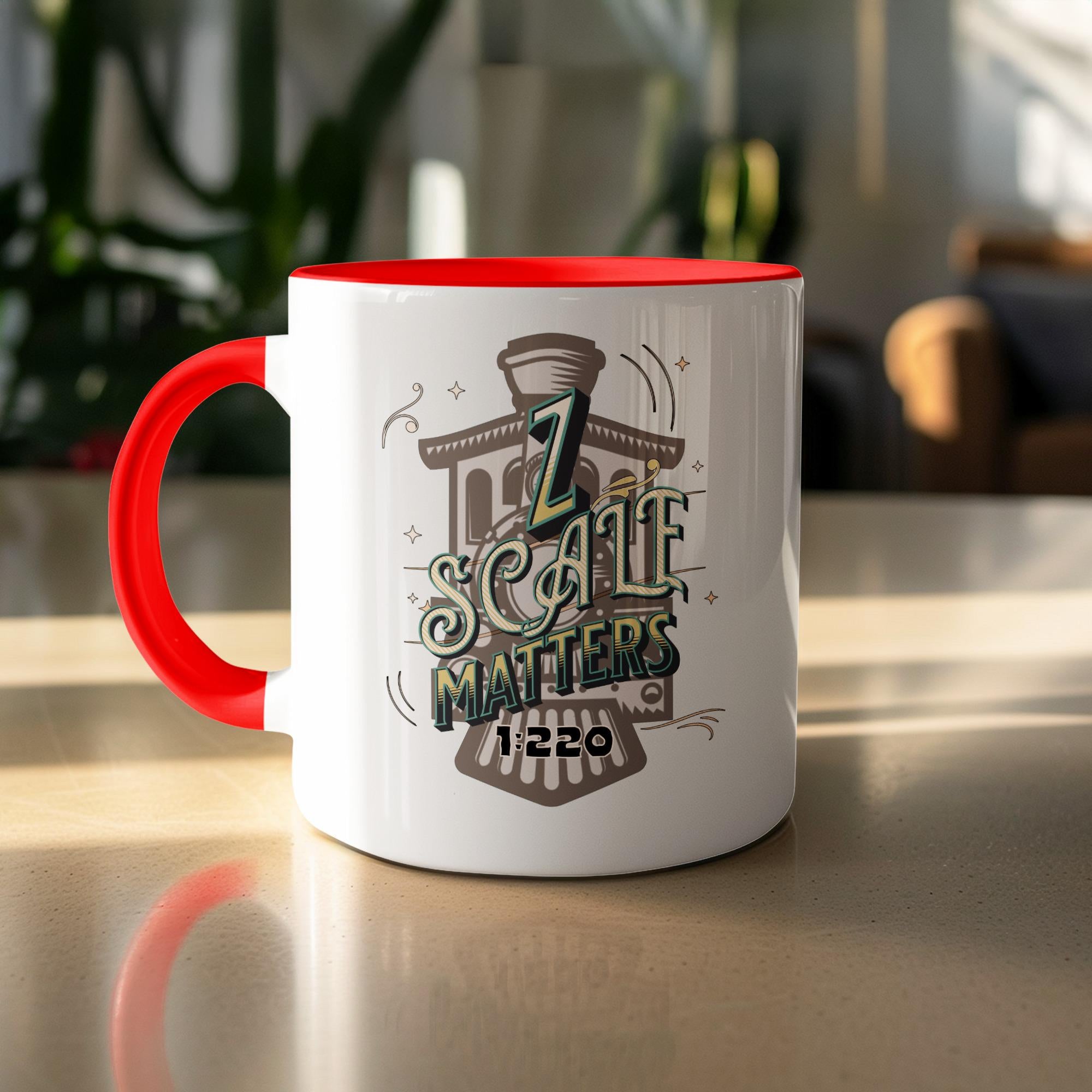 Model Train Mug, Z Scale Matters Train Coffee Mug, Train Lover Gift, Model Railroad Enthusiast Cup, Train Collectors Mug