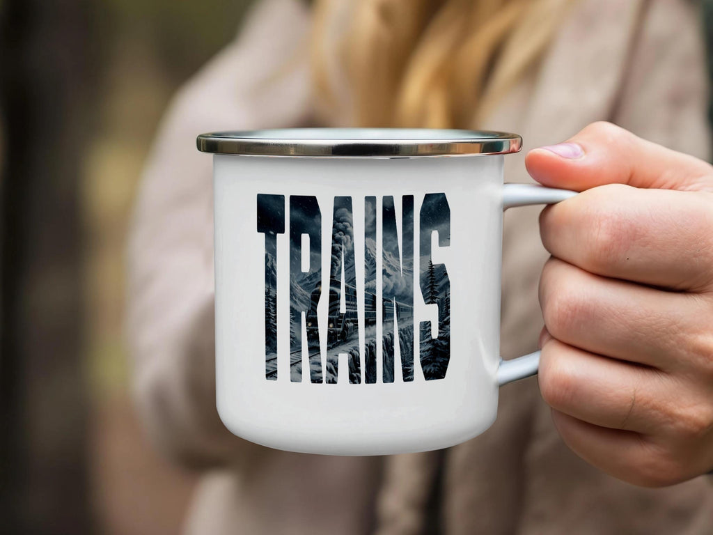 Vintage Train Mug, Unique Train Lover Gift, Railroad Enthusiast Cup, Train Collectible Mug, Travel Mug for Train Fans