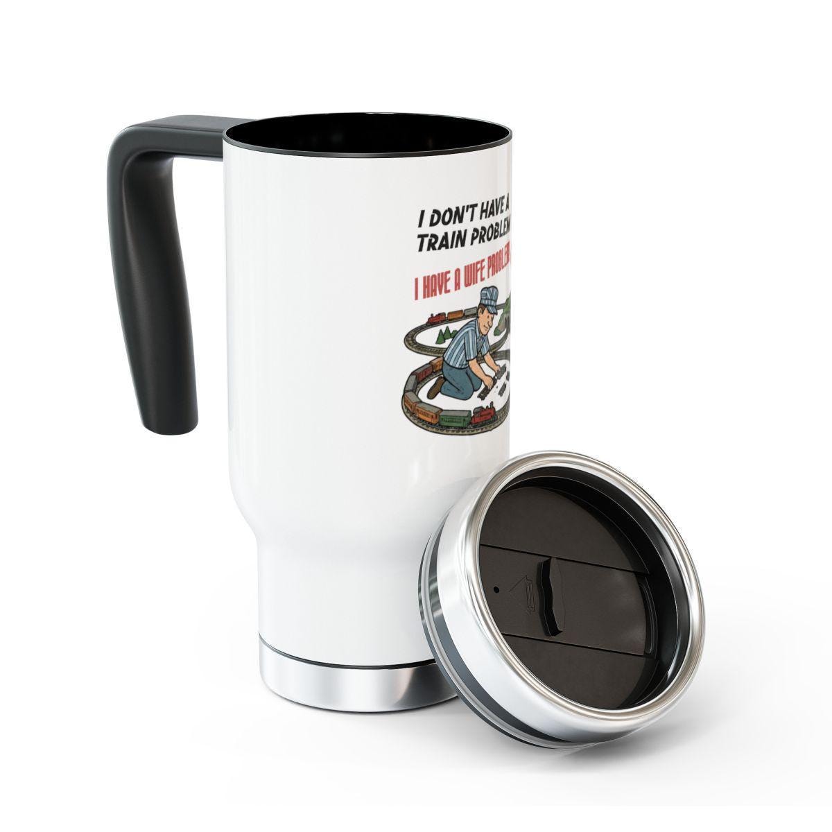 Funny Train Lover Travel Mug, Train Enthusiast Gift, Railroad Hobbyist Mug, Commuter Coffee Cup, Train Driver Accessory