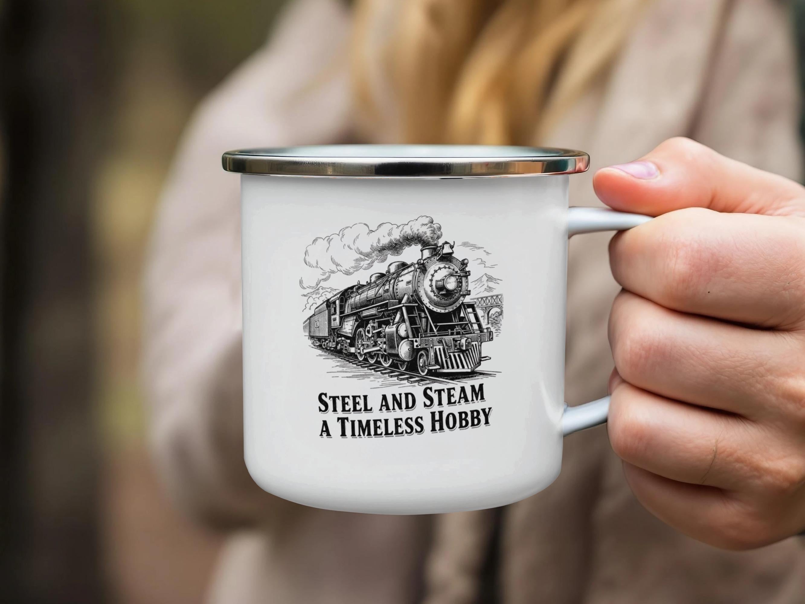 Vintage Train Mug, Steam Engine Coffee Cup, Train Lover Gift, Timeless Hobby Mug, Collectible Railway Mug, Train Enthusiast Cup