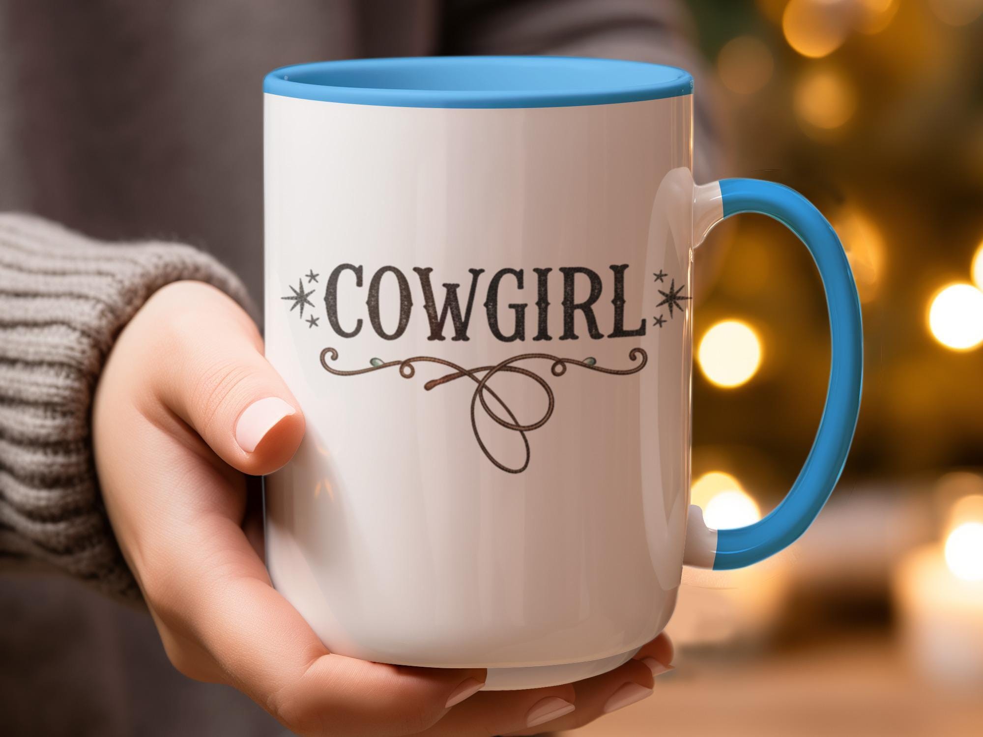 Cowgirl coffee mug, Western mug for country girls, Rustic farmhouse decor, Perfect gift for her, Morning coffee cup