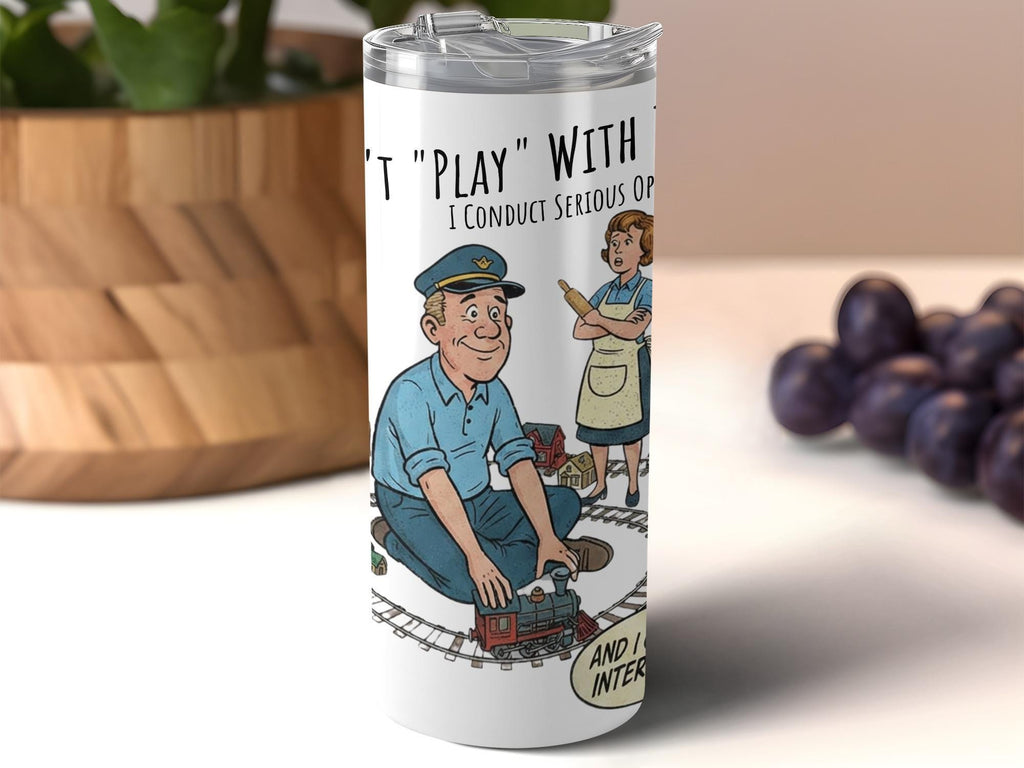 Funny Train Conductor Tumbler, Unique Gift for Train Lovers, Humorous Train Enthusiast Cup, Train Hobbyist Travel Mug