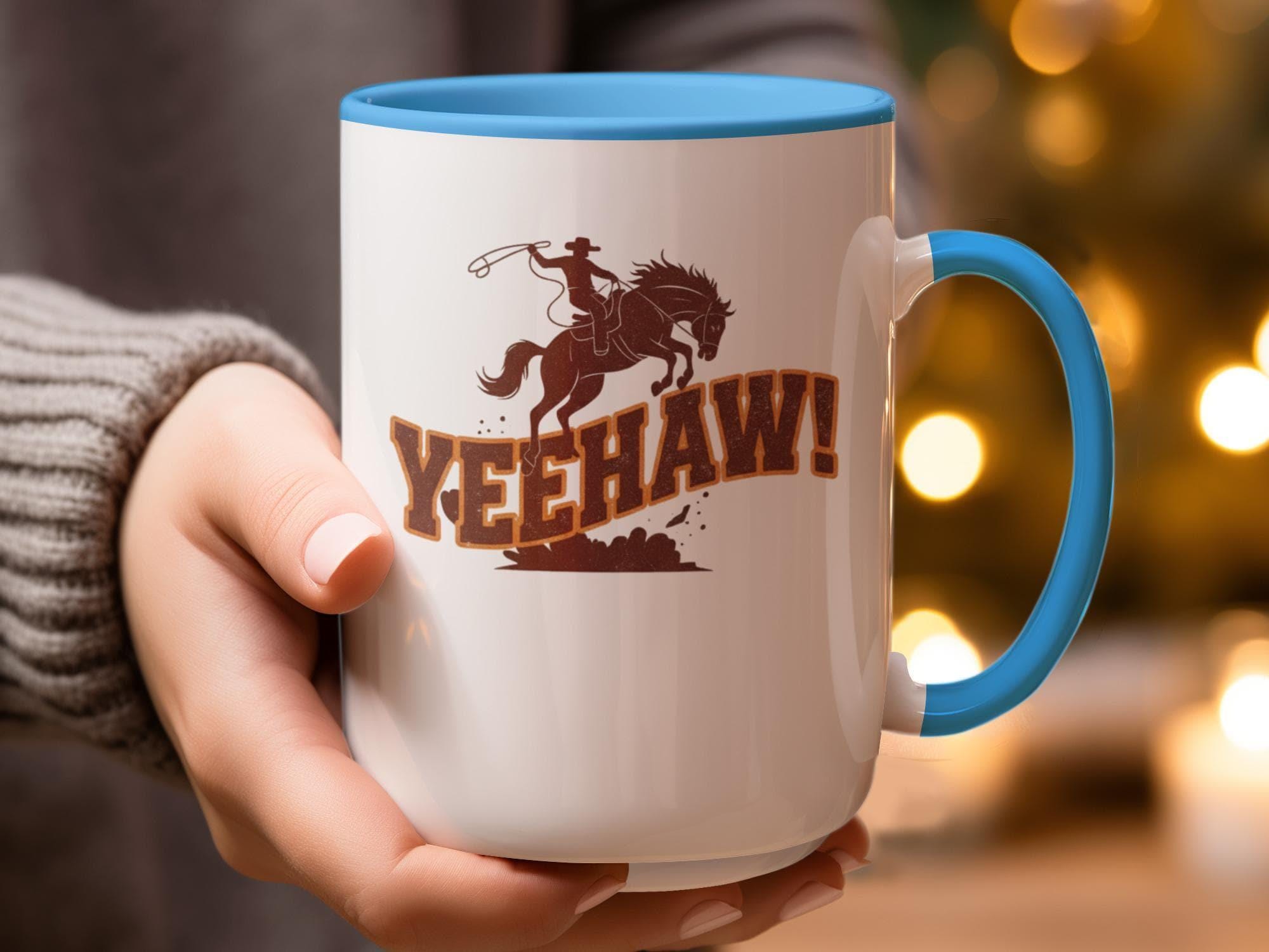 Yeehaw Mug, Cowboy Coffee Cup, Western Themed, Rodeo Horse Rider Gift, Funny Country Mug, Rustic Tea Cup, Unique Coffee Lover Gift