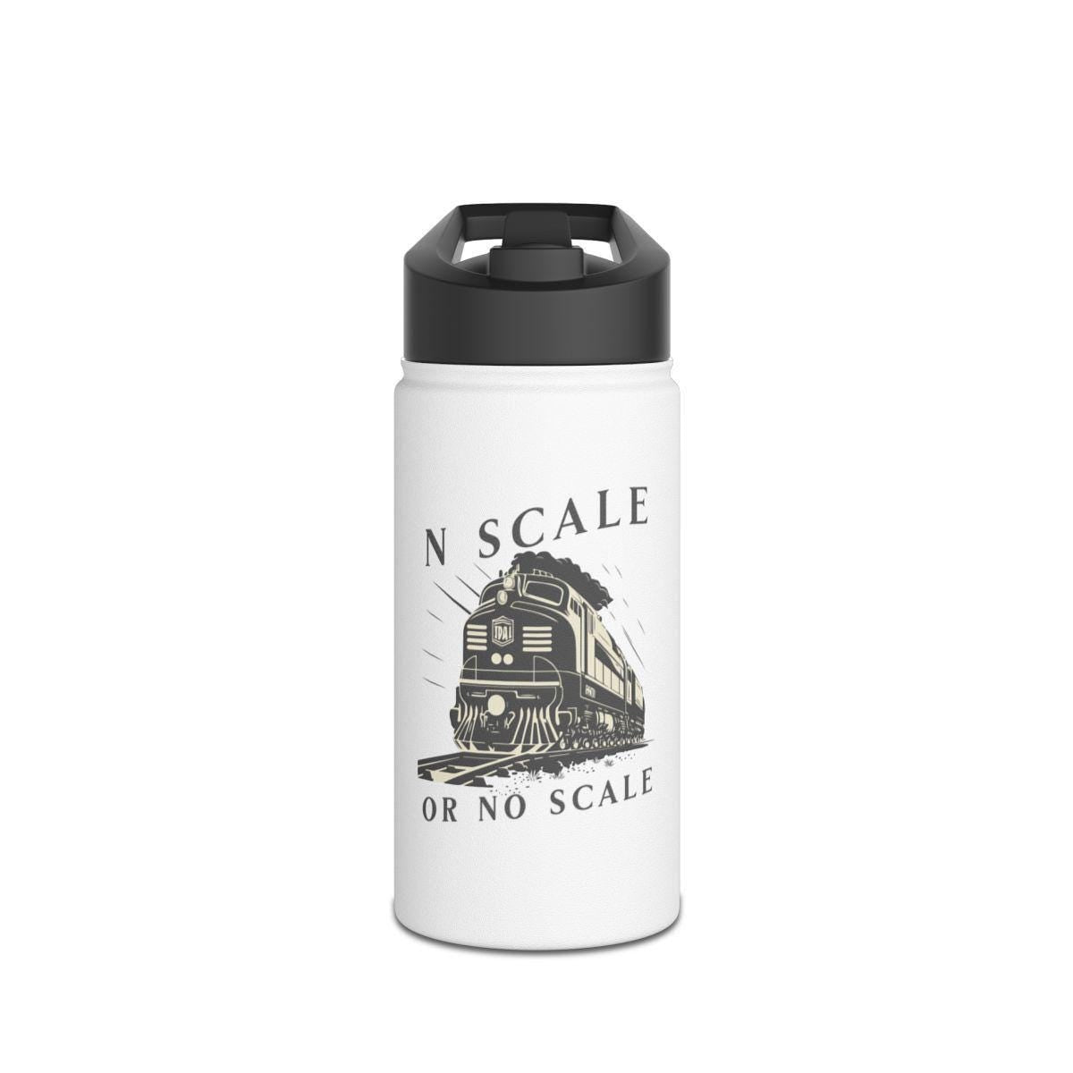 N Scale or No Scale Train Water Bottle, Insulated Train Lover Gift, Train Enthusiast Travel Bottle, Train Collector Mug